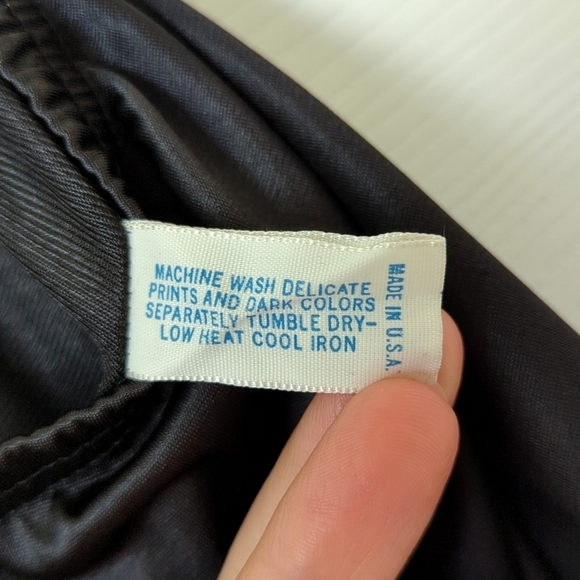 Vanity Fair 80's Vintage Silky Lace Trim High Waisted Mini Slip Skirt Black L - Picture 7 of 8